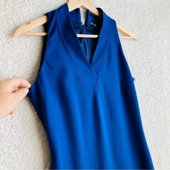 elie tahari Women's navy sleeveless bodycon sheath mini dress, Sz 2 - Picture 5 of 16
